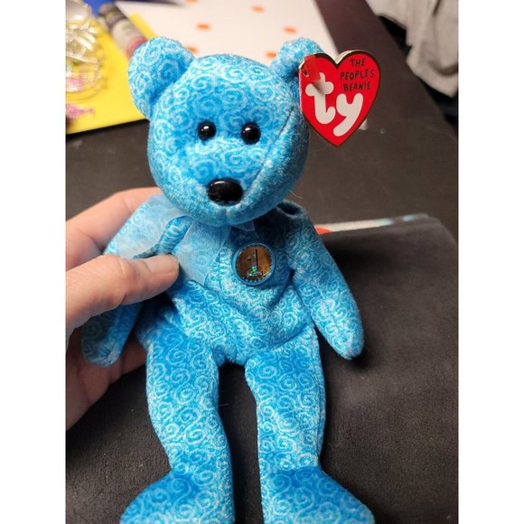 Ty Toys Ty Beanie Baby Classy The Bear Peoples Beanie Mint With